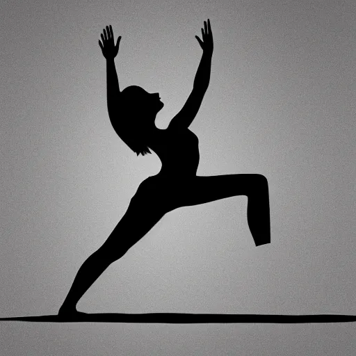 Image similar to black and white corporate logo female silhouette yoga pose