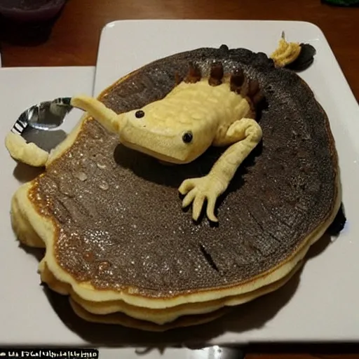 Image similar to !!! crocodile flattened!!! into ( ( ( pancake ) ) )