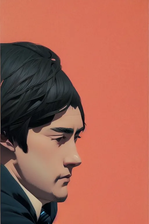 Image similar to portrait of a handsome man by james jean by ilya kuvshinov kintsugi