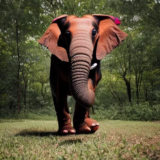 Image similar to a dachshund - elephant - elephant - dachshund, wildlife photography