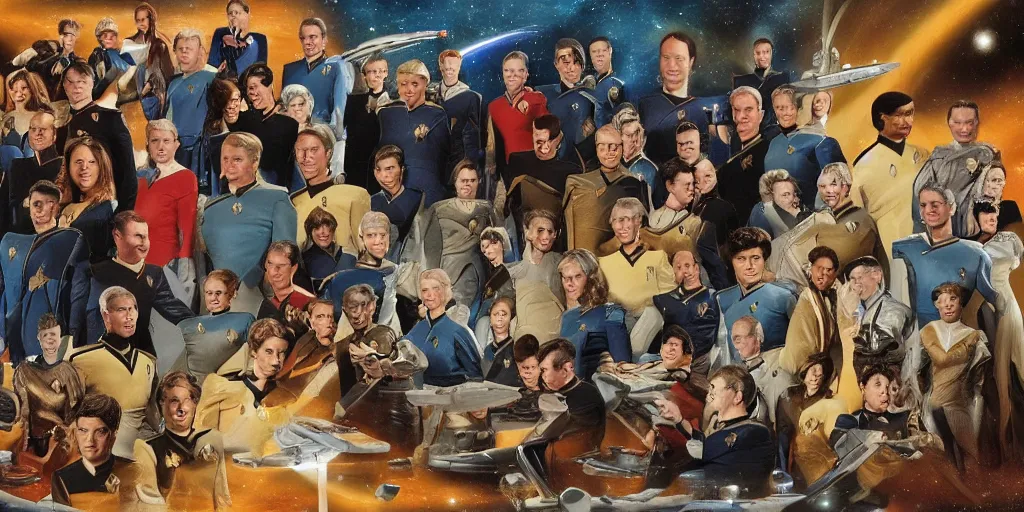 Prompt: The Star Trek Enterprise in the style of renaissance