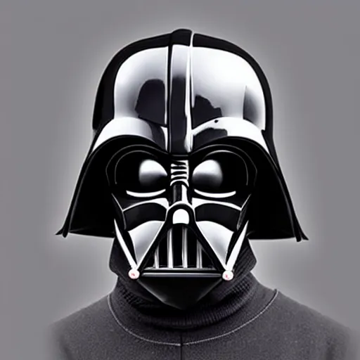 Prompt: fan made darth vader rose hybrid helmets