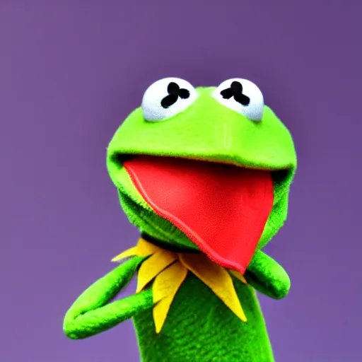 Image similar to kermit the frog sock puppet, 4 k