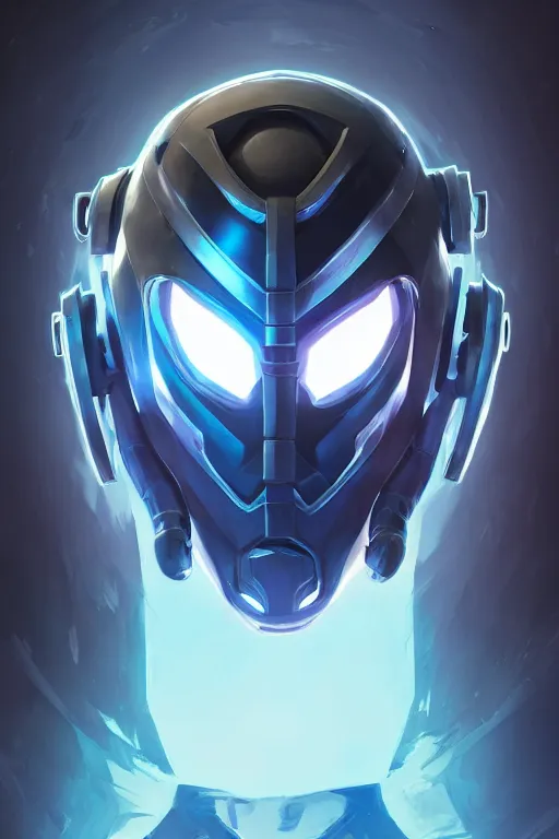 Image similar to epic robot ninja mask helmet stylized as fornite style game design fanart by concept artist gervasio canda, behance hd by jesper ejsing, by rhads, makoto shinkai and lois van baarle, ilya kuvshinov, rossdraws radiating a glowing aura global illumination ray tracing hdr render in unreal engine 5