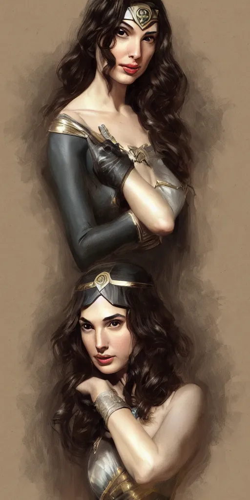 Image similar to Gal Gadot, victorian era, by Wangjie Li, artstation, trending on artstation, detailed, 4k