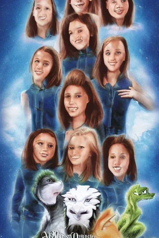 Prompt: “a horrific Disney Animorphs book cover”