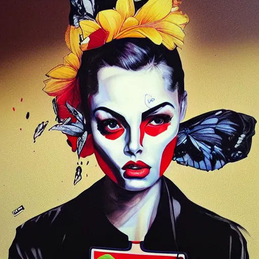 Prompt: photo of young woman by sandra chevrier