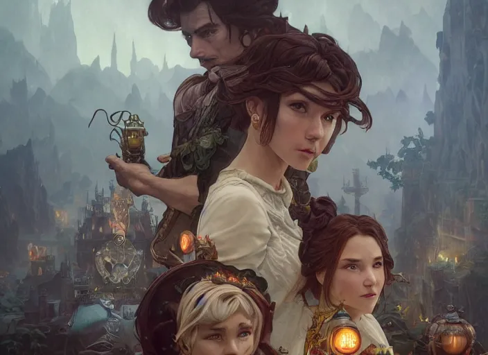 Image similar to a dramatic highly detailed render of mario family , Middle-earth , by WLOP and Artgerm and Greg Rutkowski and Alphonse Mucha, Beautiful dynamic dramatic dark moody lighting, shadows, cinematic atmosphere, Artstation, Octane render, 8K, masterpiece, sharp focus, hyperrealistic, photograph