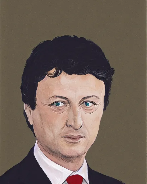 Prompt: Matteo Renzi by Yoshitaka Amano