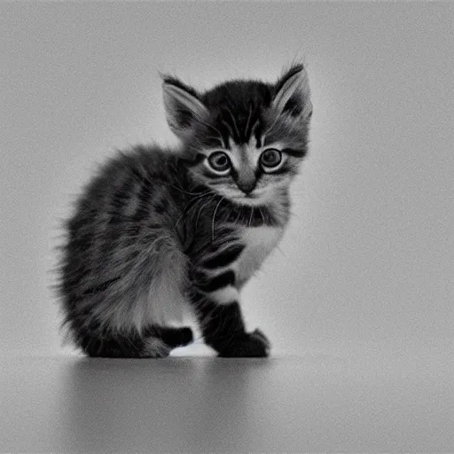 Prompt: very tiny kitten, electron microscopy photography