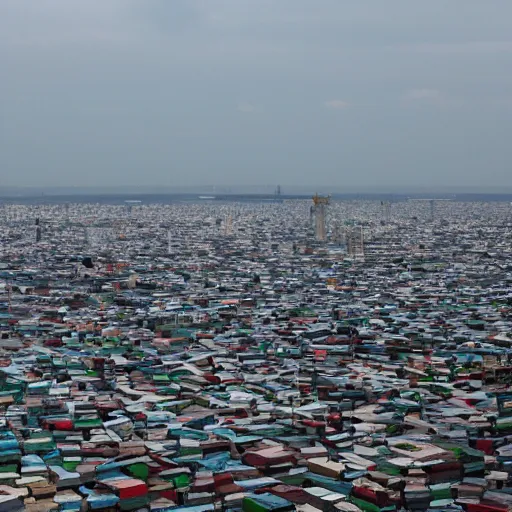 Image similar to the sky above the port was the color of television, tuned to a dead channel. chiba city. r / corecyberpunk