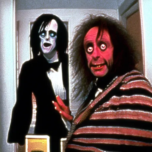 Image similar to Beetlejuice , film still from the movie The Shining