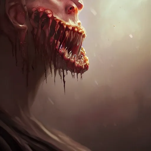 Prompt: Monster Horror crying out of pain , digital art by Mandy Jurgens and Irina French and Heraldo Ortega , hyperdetailed, artstation, cgsociety