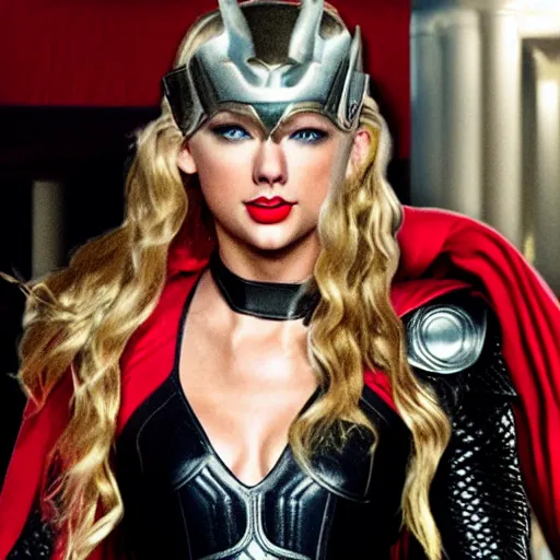 Image similar to Taylor swift as Thor