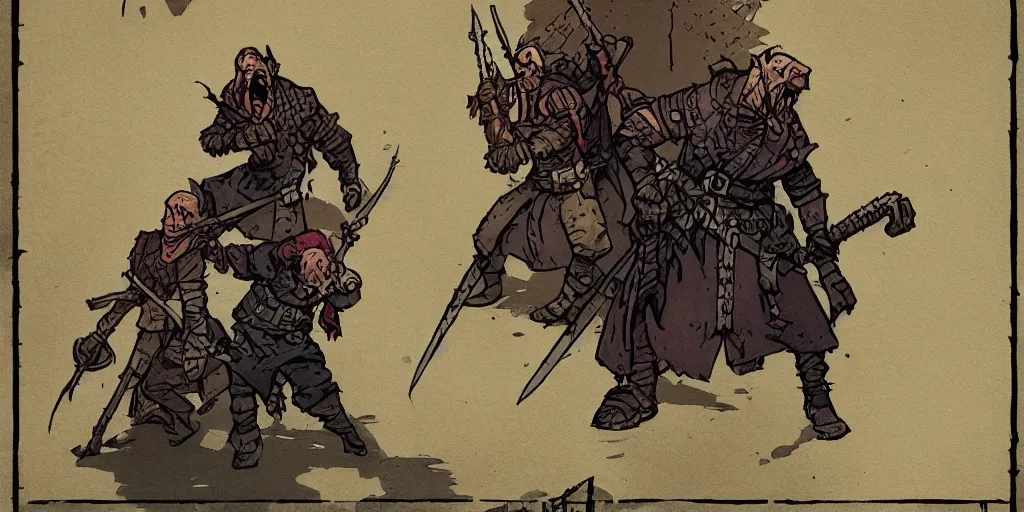 Prompt: portrait character design. darkest dungeon. sideview. transparent background. art by moebius and thomas kinkade and greg rutkowski.