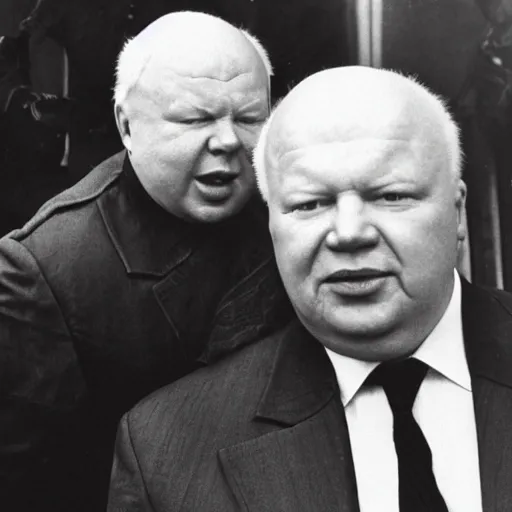 Image similar to photo of baron harkonnen with khrushchev's face