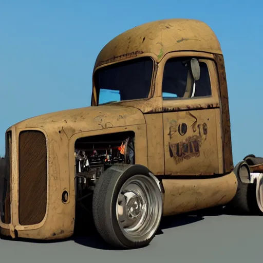 Prompt: semitruck ratrod, cgsociety