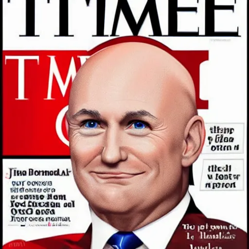 Image similar to Time person of the year: Bald Donald Trump,