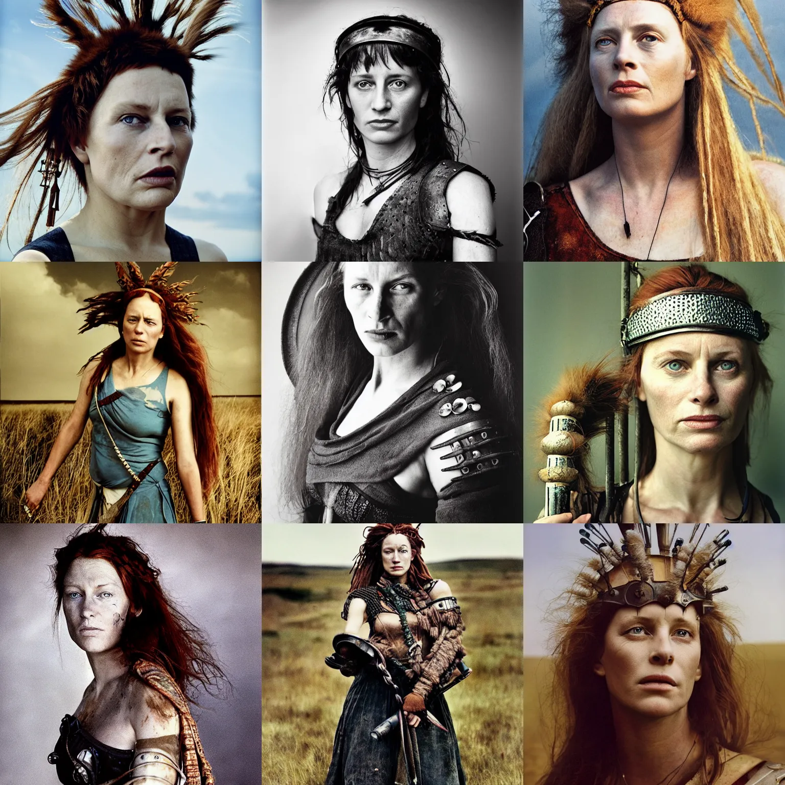 Prompt: Boudica, portrait photography by annie Leibovitz