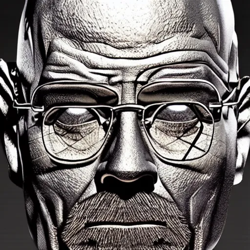 Image similar to tin man walter white made out of metal