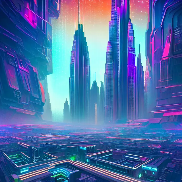 Image similar to futuristic cubes!!!!!! connected with glowing wires, centered, symmetry, painted, intricate, volumetric lighting, beautiful, rich deep colors masterpiece, sharp focus, ultra detailed, in the style of dan mumford and marc simonetti, with a clear crowded futuristic cyberpunk dubai city in the background, astrophotography