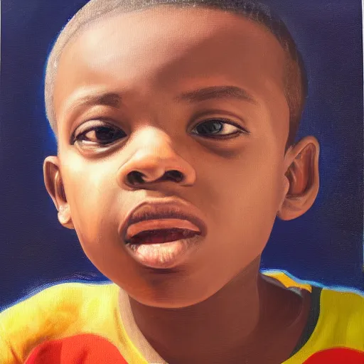 Prompt: morning star boy, oil painting, ultradetailed