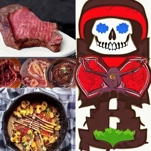 Image similar to 💀👾👻🤠❤🩹❤🔥🏹🥩