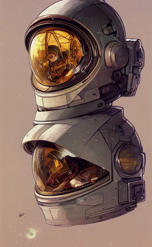 Image similar to portrait of an astronaut with a broken helmet, intricate, headshot, highly detailed, digital painting, artstation, concept art, sharp focus, cinematic lighting, illustration, art by artgerm and greg rutkowski, alphonse mucha, cgsociety