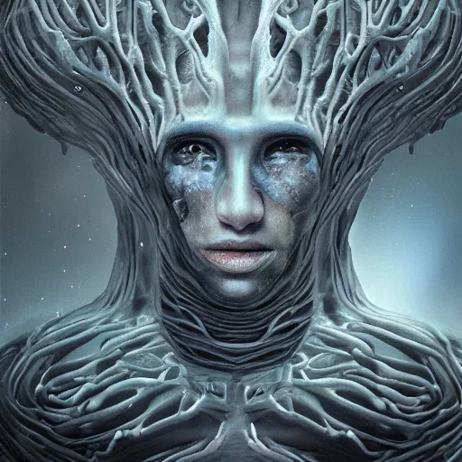 Prompt: ultra realistic illustration of immortal neuron, intricate, scifi, unique landscape, beautiful, highly detailed, strange head, interesting, cybernetic, thought provoking, masterpiece, digital painting, artstation, concept art, smooth, sharp focus, illustration, art by roberto digiglio and furio tedeschi and filippo ubertino