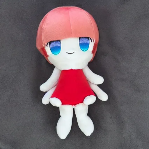 Prompt: cute fumo plush toy of a cute girl on the verge of a nervous breakdown