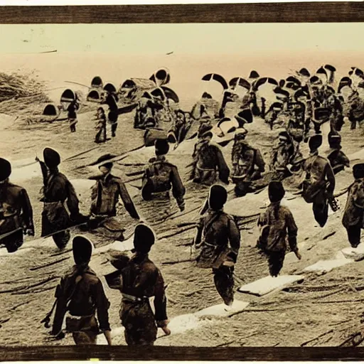 Image similar to japanese invasion of taepei, historical photo, realistic