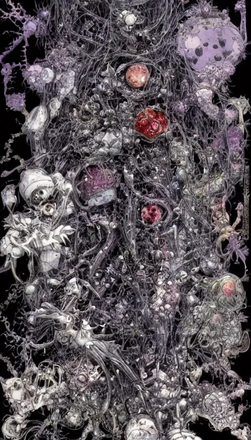 Image similar to The end of an organism, by Yoshitaka Amano,