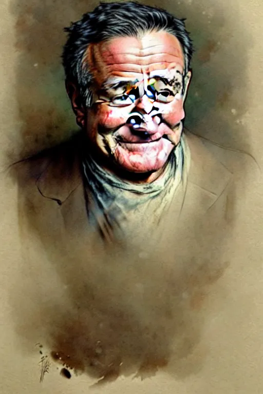 Image similar to ( ( ( ( ( robin williams. muted colors. ) ) ) ) ) by jean - baptiste monge!!!!!!!!!!!!!!!!!!!!!!!!!!!