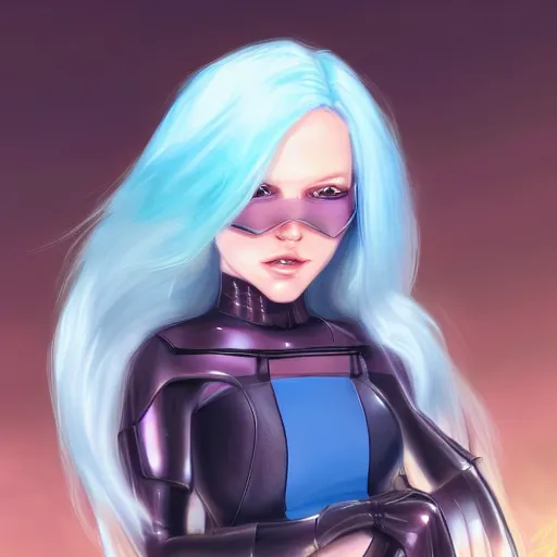 Image similar to a very beautiful young invader zim, full body, long wavy blond hair, sky blue eyes, full round face,, bikini, miniskirt, front shot, highly detailed, cinematic wallpaper by stanley artgerm lau