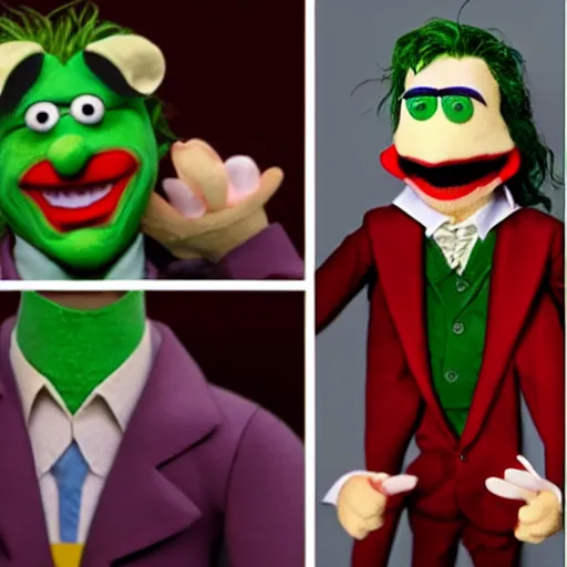 Prompt: the joker as a muppet