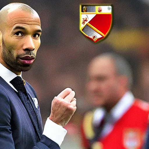 Prompt: Thierry Henry as the King of England