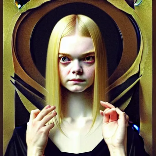 Prompt: symmetry!! portrait of elle fanning in prey in the world of hieronymus bosch, horror, fashion, dark!! intricate, elegant, highly detailed, digital painting, artstation, concept art, smooth, sharp focus, illustration, art by artgerm and greg rutkowski and alphonse mucha