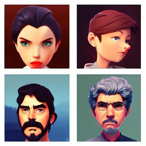 Image similar to face icon stylized minimalist george lucas, loftis, cory behance hd by jesper ejsing, by rhads, makoto shinkai and lois van baarle, ilya kuvshinov, rossdraws global illumination