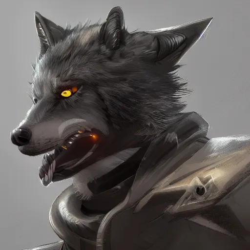 Prompt: A Wolf Scoundrel, Furry, Cyberpunk, digital art, award winning, artstation, masterpiece, very detailed,