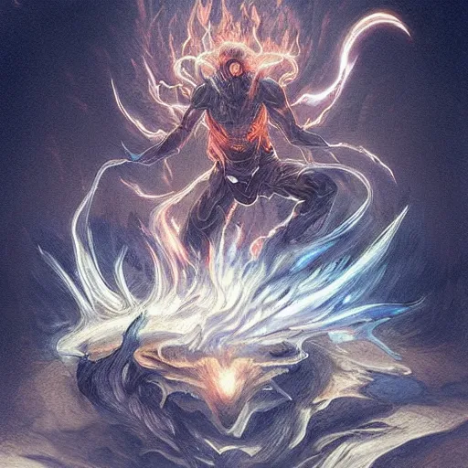 Prompt: male japanese fire elemental, ghostly form, transparent, embodiment of fire, comic book thick outline, gta art, demon summoning magic d & d, highly detailed, digital painting, artstation, concept art, sharp focus, illustration, cinematic lighting, art by artgerm and greg rutkowski and alphonse mucha