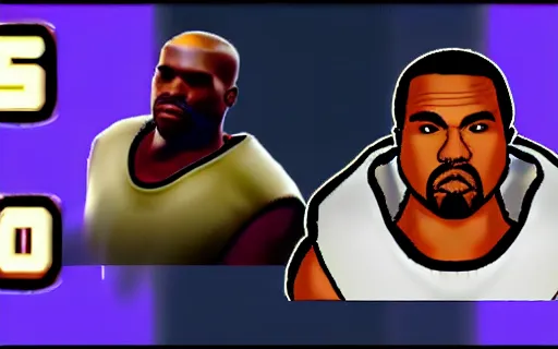 Prompt: kanye west as a playable fighter in smash bros, gameplay screenshot