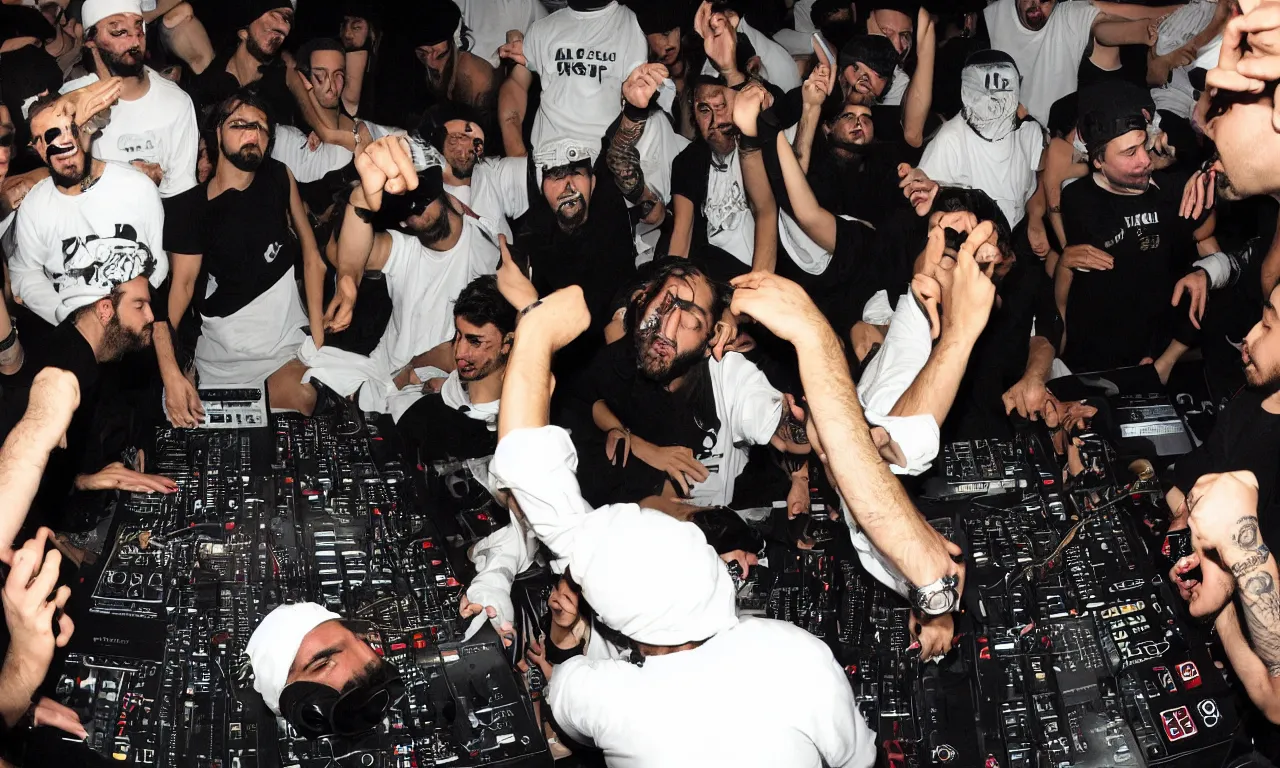 Prompt: DJ Osama Bin Laden (it was a sick boilerroom party)