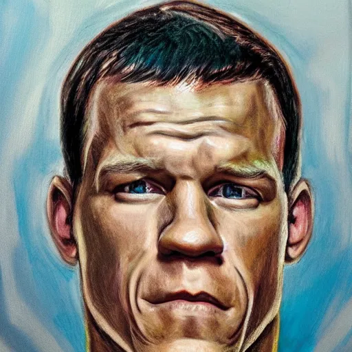 Prompt: john cena, portrait, by mir sayyid ali