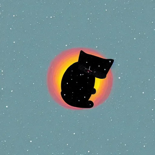 Prompt: black hole cat