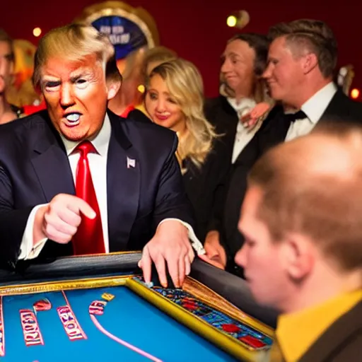 Image similar to donald trump playing slots