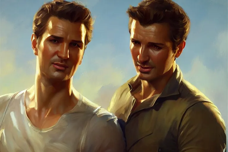 Image similar to uncharted, painting by vladimir volegov, j. c. leyendecker, tom of finland, trending on artstation