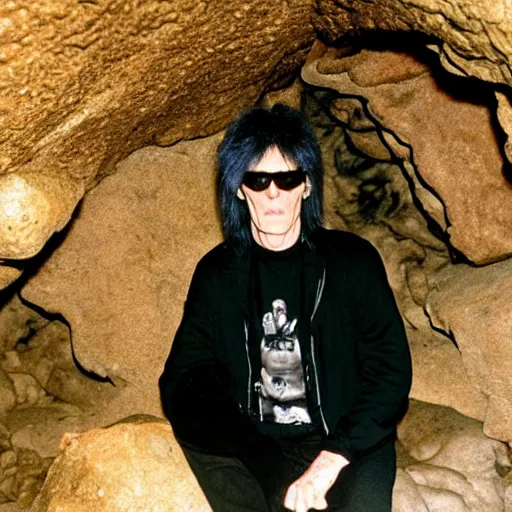 Image similar to lux interior hiding behind a rock in a cave