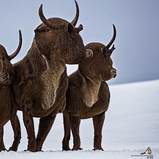 Prompt: a national geographic photo of a three headed beast