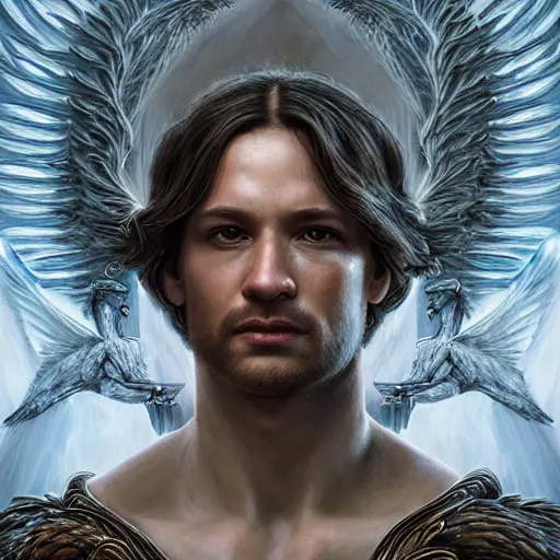 Image similar to Majestic and regal portrait of Archangel Michael, intricate, epic, elegant, menacing, fantasy, highly detailed, digital painting, hard focus, beautiful volumetric lighting, epic light, ultra detailed, by Leesha Hannigan, Ross Tran, Thierry Doizon, Kai Carpenter, Ignacio Fernández Ríos