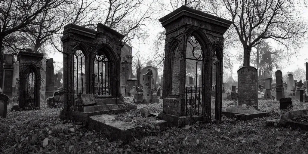 Image similar to a photograph of a single brick throne in a dark gloomy graveyard, volumetric, creepy